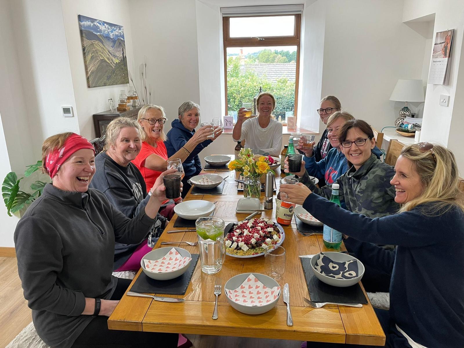 cafe break on our cycling holiday in the yorkshire dales.