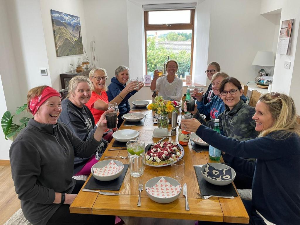 cafe break on our cycling holiday in the yorkshire dales.